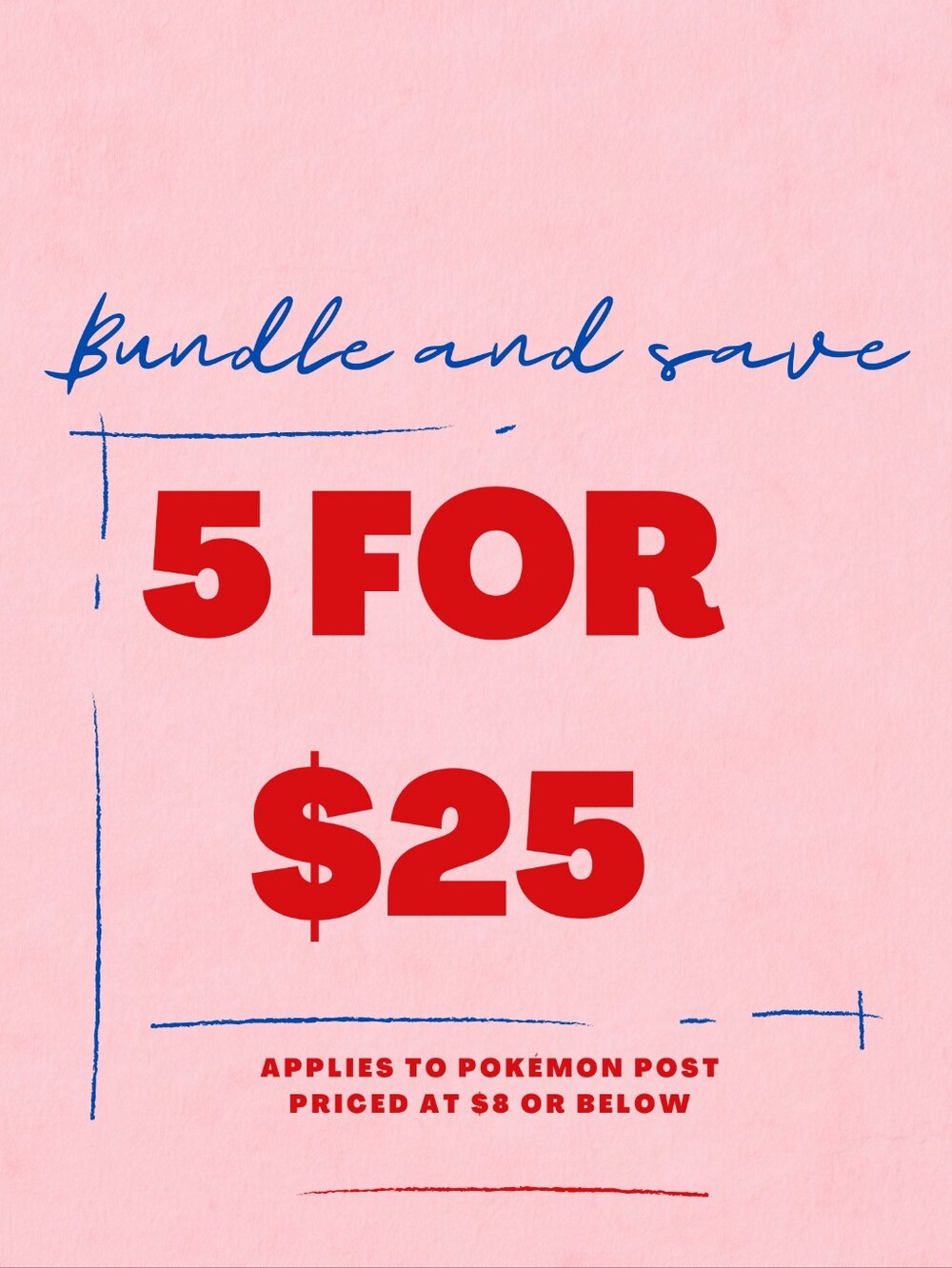 5 for $25 Pokémon Poster Bundle - Pink